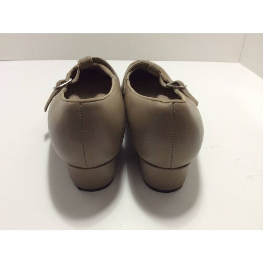 Dr Scholls Shoes Leather Pumps Comfort Size 8.5 W Double Air Pillo Olive Flats - Picture 3 of 11